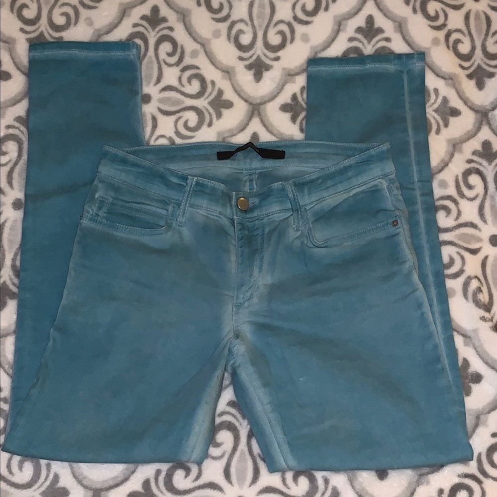 Joe’s Jeans ankle stretch teal jeans
